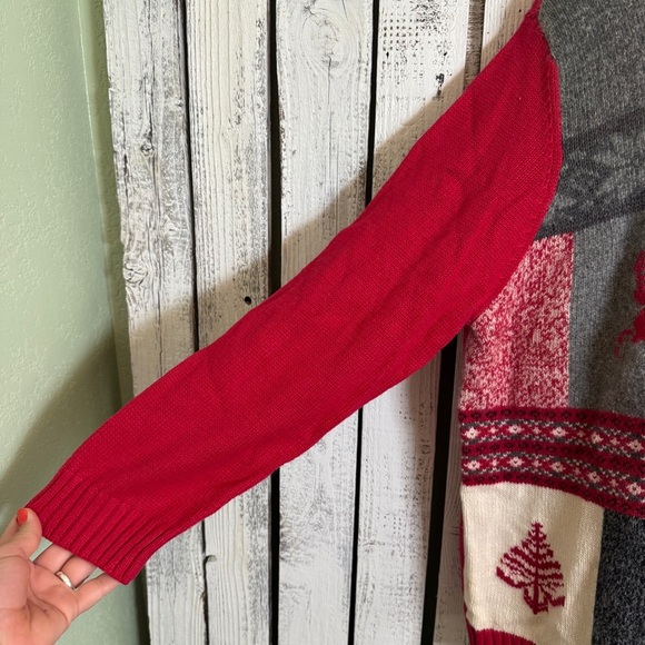 VTG Cherokee Holiday Cardigan Sweater Ugly Christmas Mohair/Cotton Blend Size 1X - Picture 5 of 12